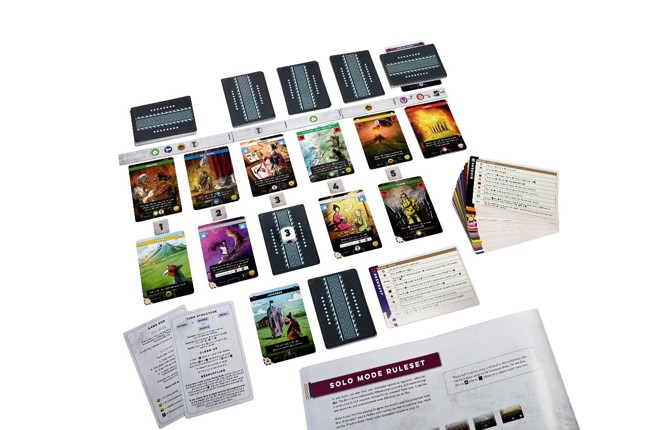 An image of a solo game setup for Imperium: Horizons