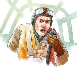 An illustration of a German WW2 bomber pilot from Undaunted: Battle of Britain