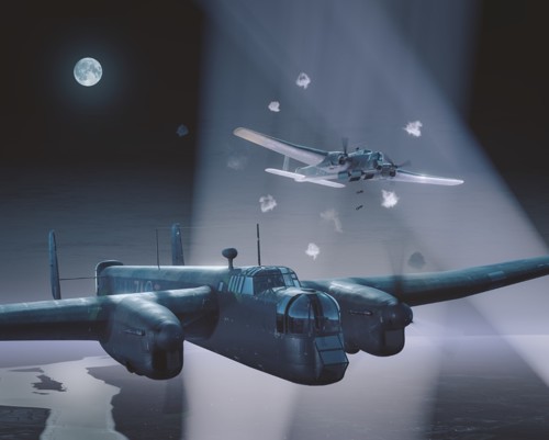 10 Squadron Whitleys bombing Hamburg, 12–13 March 1941