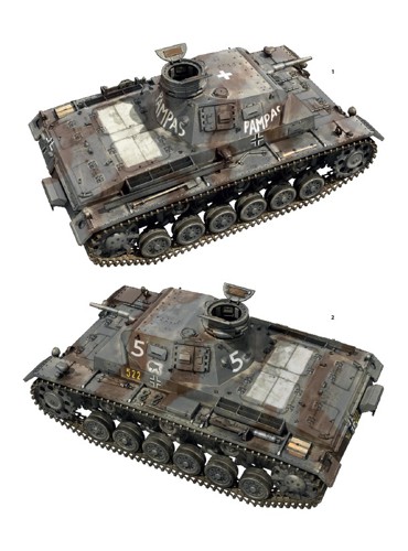 PzKpfw III Ausf. F, 6./Panzer-Regiment.35, 4.Panzer Division, Belgium, May 1940 and PzKpfw III Ausf. F, 5./Panzer-Regiment.7, 10.Panzer Division, Belgium, May 1940