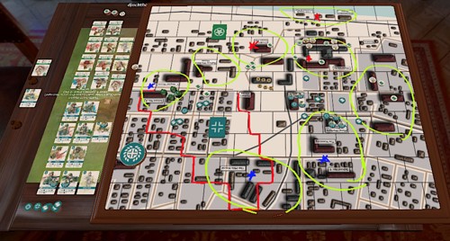 Screen capture of an early prototype version of the Undaunted: Stalingrad game board
