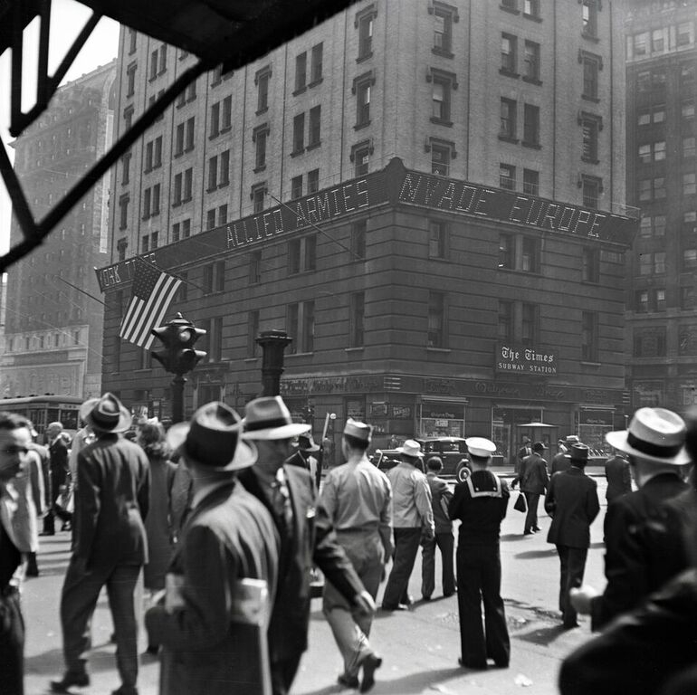 one of D-day in New York City (Phil returned to the US in Oct. 1943 after being wounded in N. Africa & Sicily) 