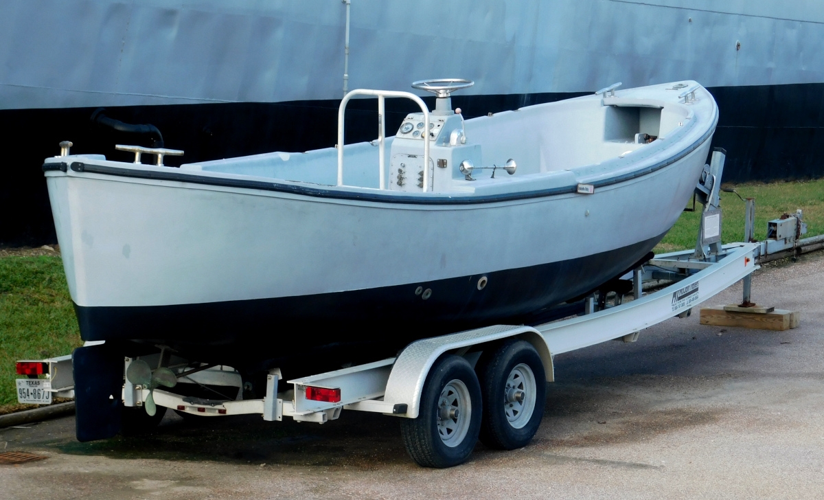 A Navy whaler, similar to those  carried by destroyer escorts (Author Photo)