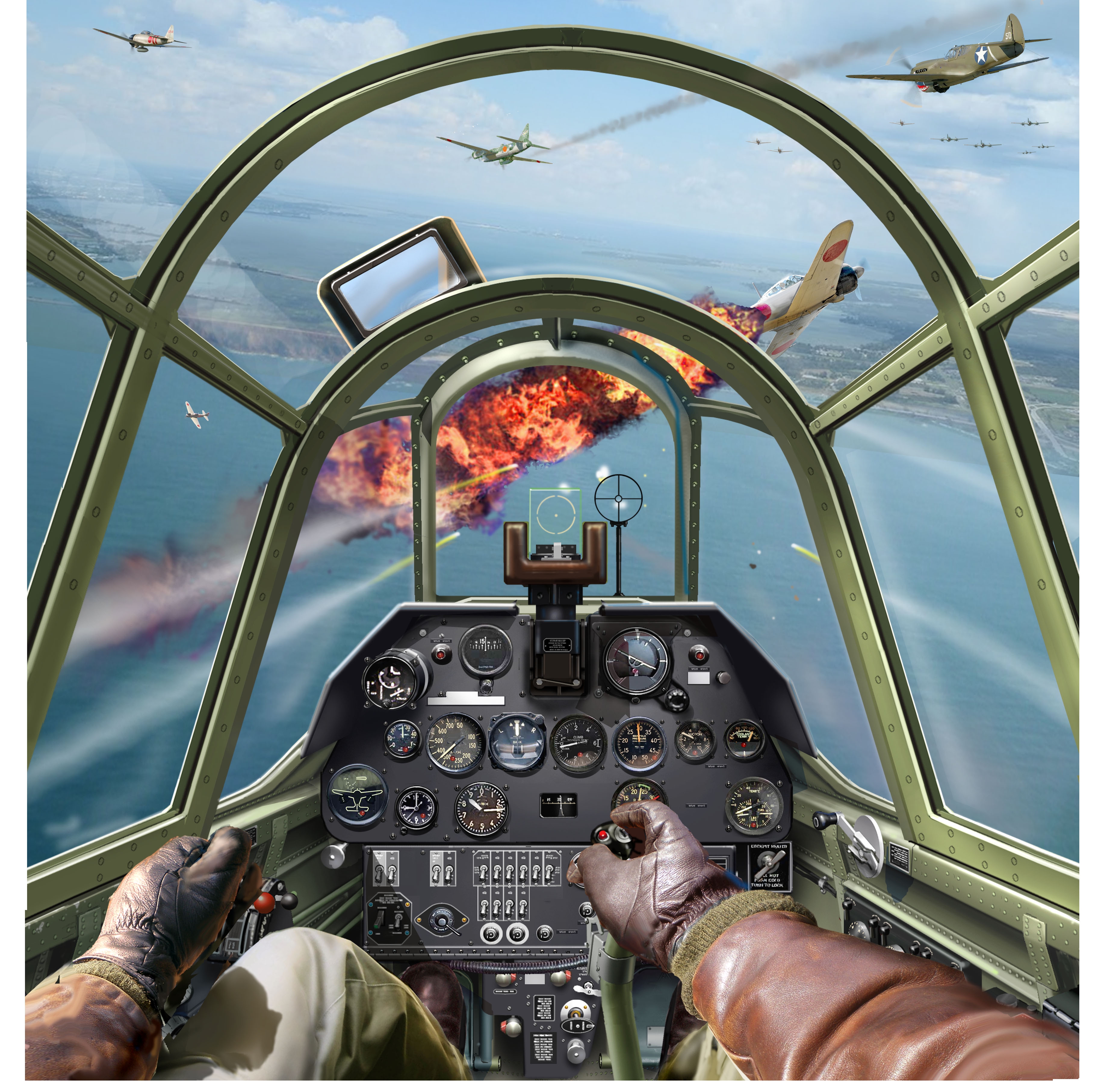 P-40E Warhawk vs A6M2 Zero-sen Cover