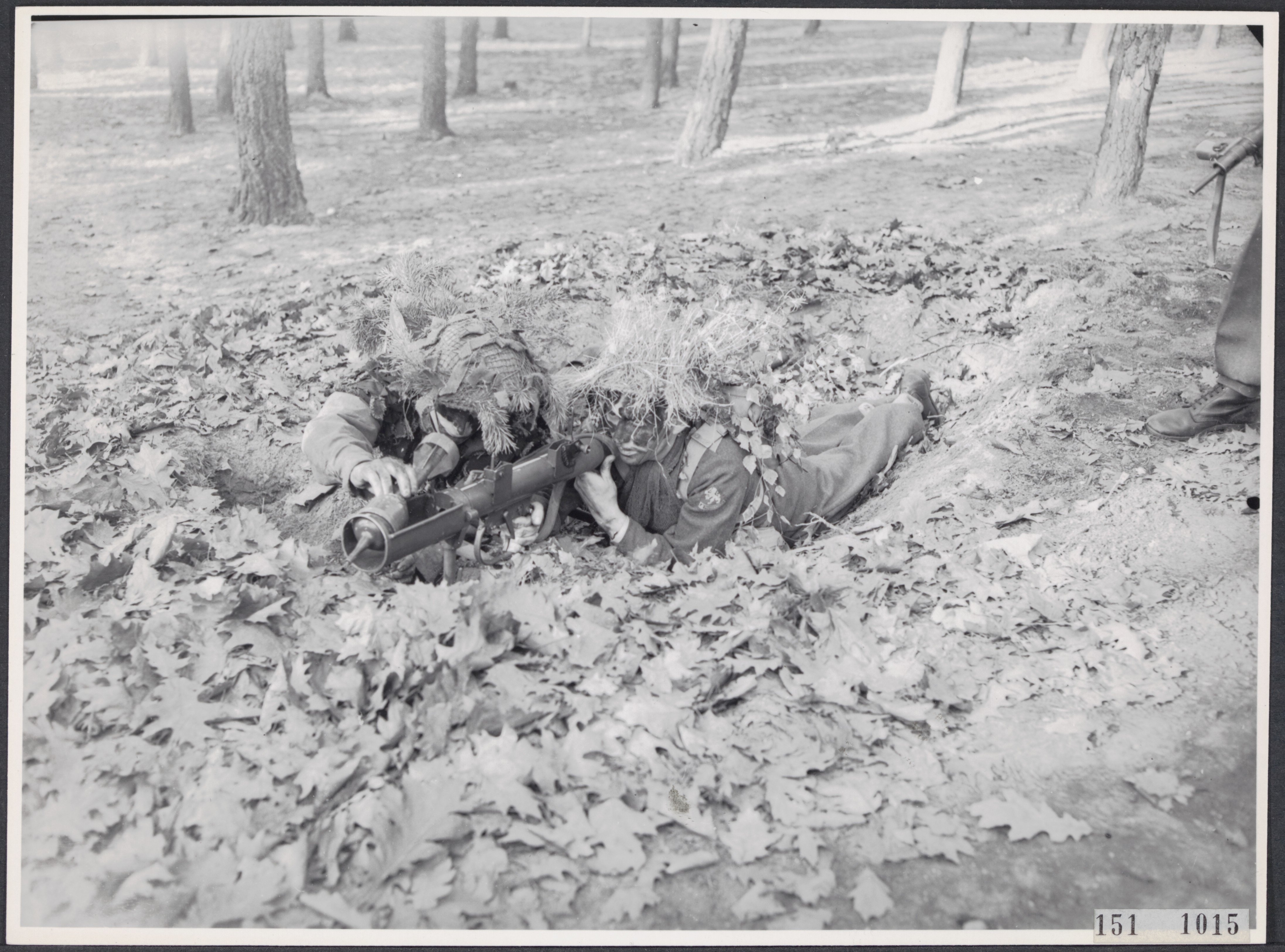 Dutch Troops load a PIAT during an exercise