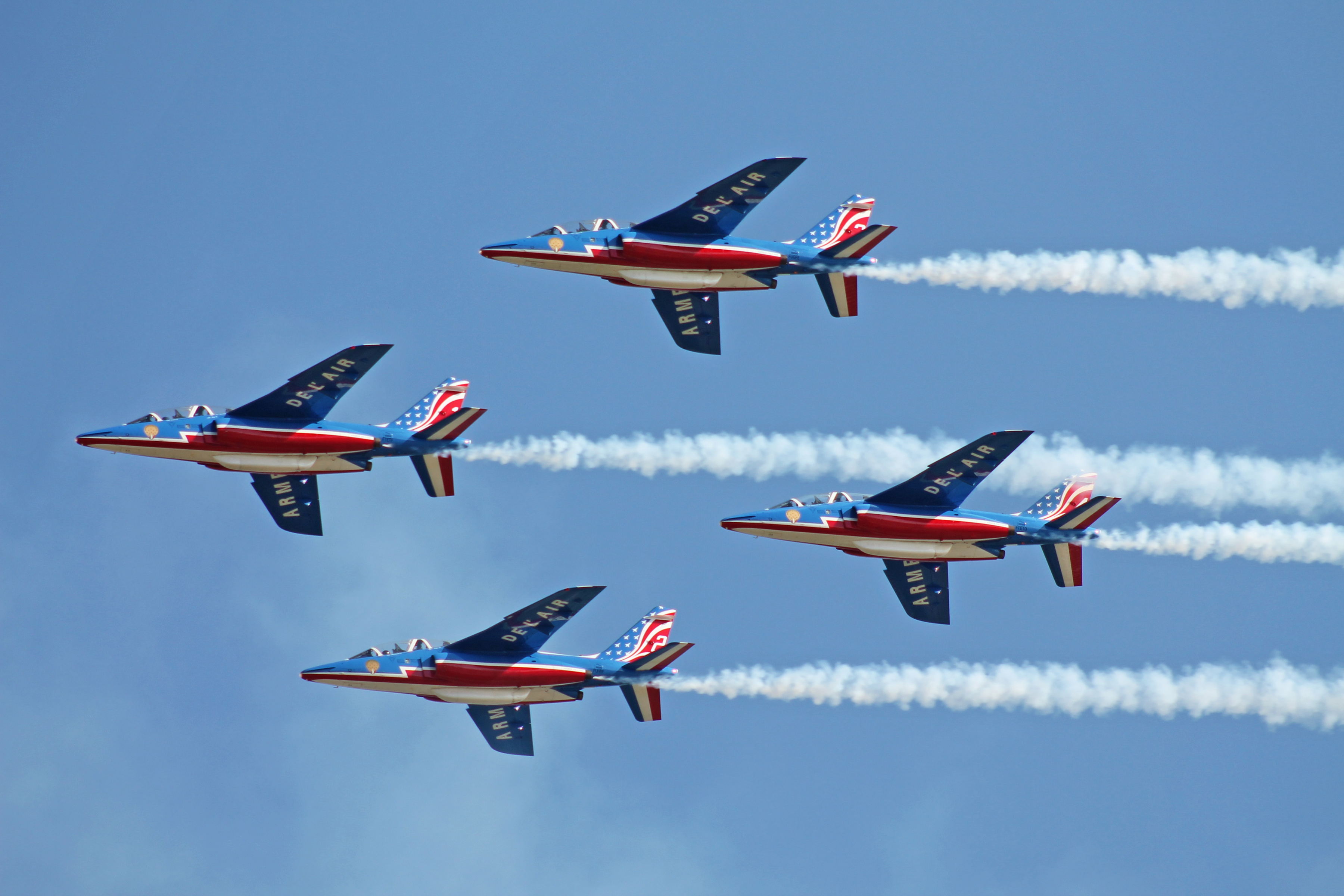 part of the Patrouille de France over Langley