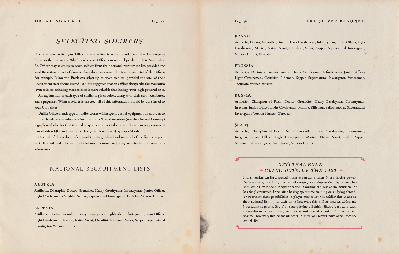 Selecting Soldiers
