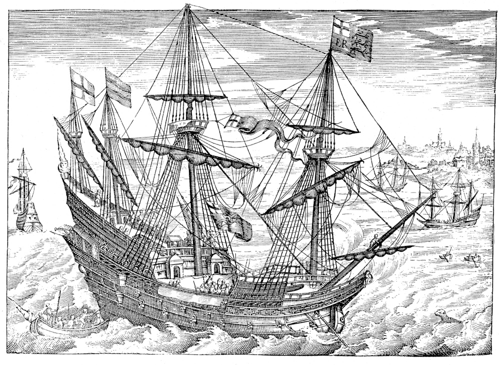 The White Bear, an Elizabethan galleon