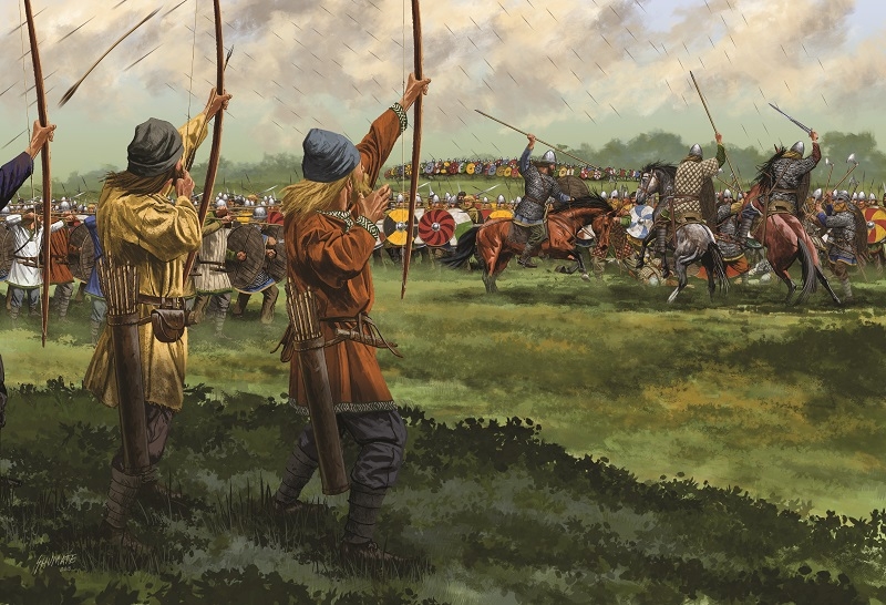 Vikings in battle, mid-10th century