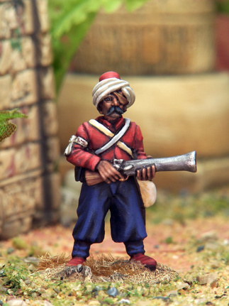 A photo of a fully painted miniature figure for wargaming, closely modelled on the previous illustration