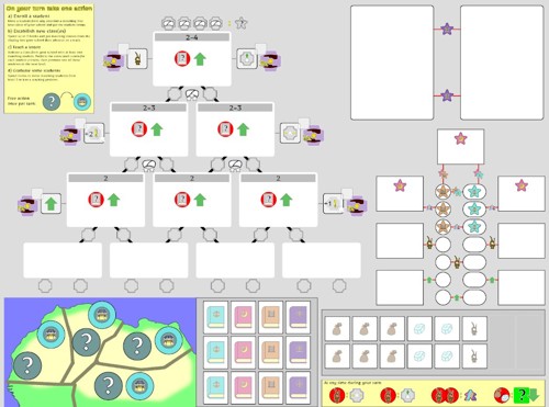 An early prototype version of the Sankoré player board